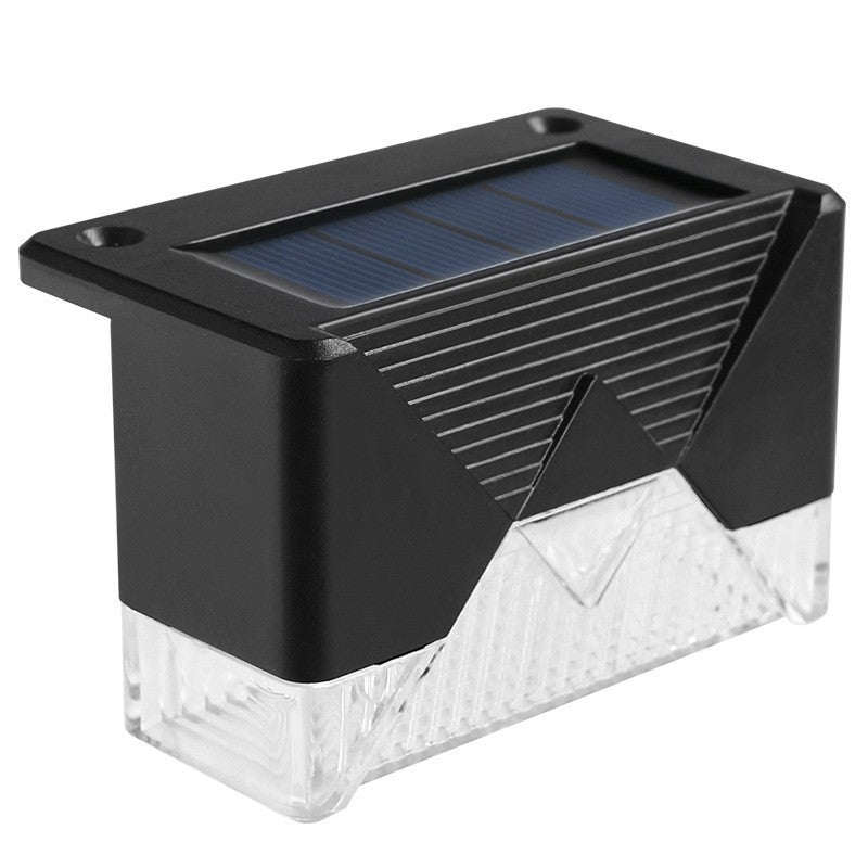 Set 4 Aplice Solare, Vivimall, Lumina LED-uri, IP65, din ABS+PC, 8-10 h Iluminare, Baterie 1.2 V 600 mAh, Montare pe Trepte/Borduri, Lumina Alb Cald, 7.9 x 5 cm, Negru - vivimall.ro