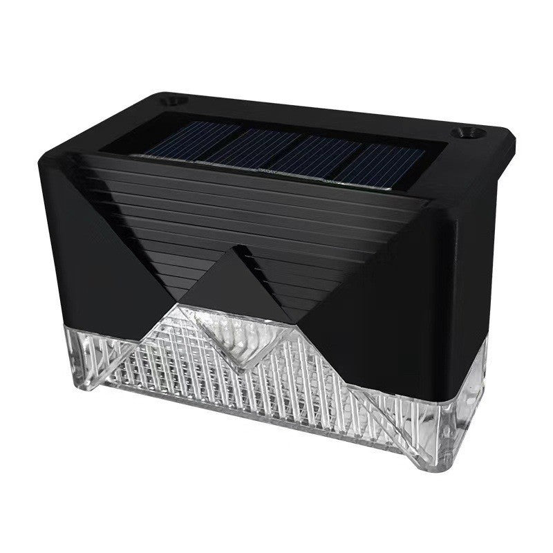 Комплект от 4 соларни стенни лампи, LED светлина, IP65, изработени от ABS+PC, 8-10 H осветление, батерия 1.2 V 600 Mah, монтаж на стъпало/бордюр, топла бяла светлина