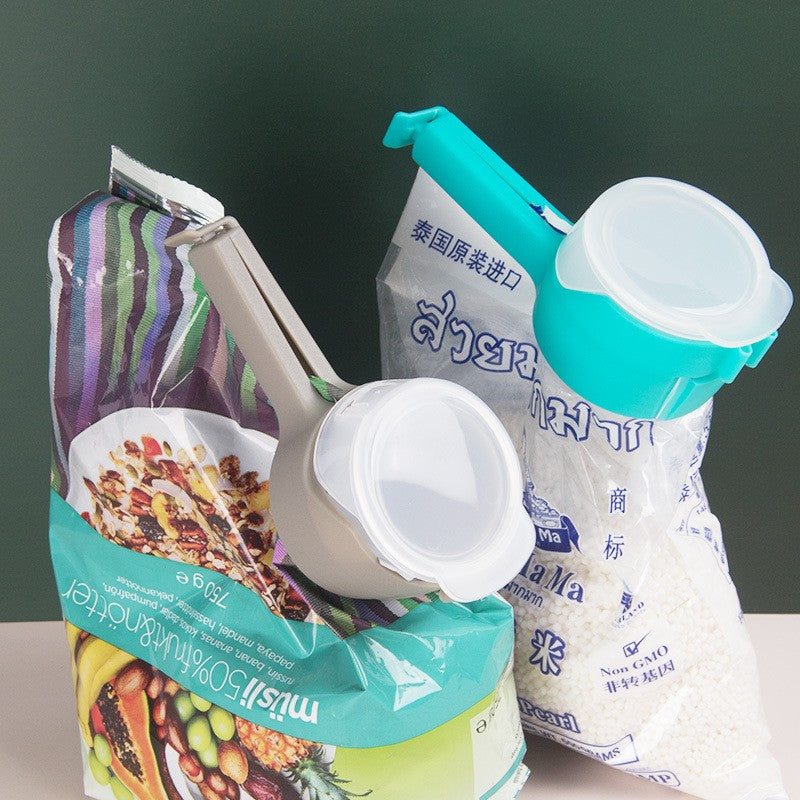 Set 4 Cleme Cu Capac Pentru Sigilare Pungi Alimente, Material Abs, Multicolor - vivimall.ro