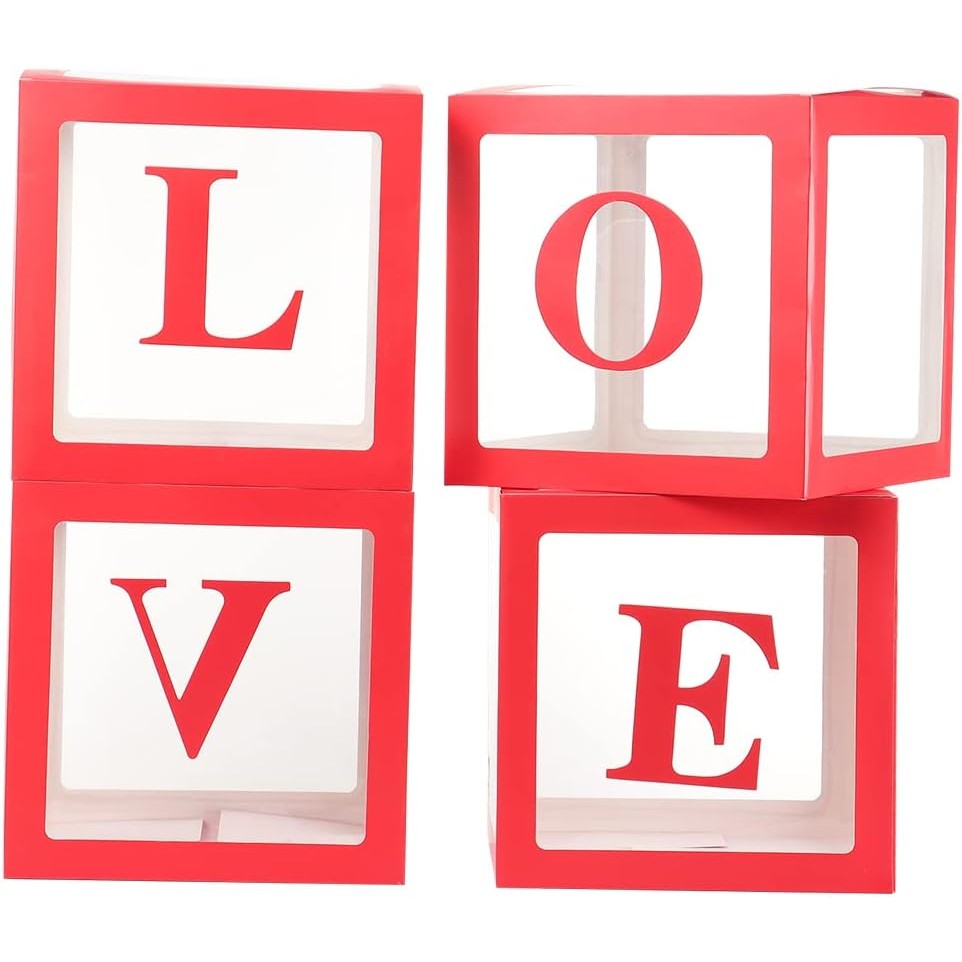 Set 4 Cutii Baloane Iubire | PartyFun