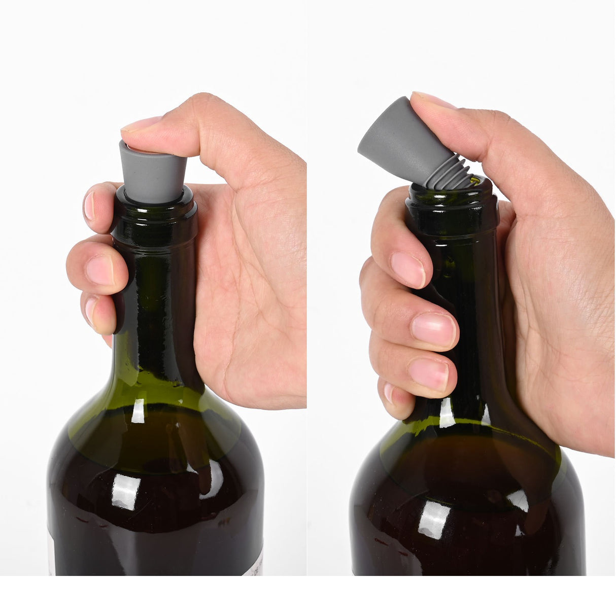 Set 4 Dopuri Reutilizabile Din Silicon Pentru Sticle De Vin, Bautura, Multicolor - vivimall.ro