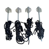 Set 4 Franghii si 4 Cuie, Flippy, pentru Ancorare Corturi, Copertine Tip Pavilion, Negru/Alb - vivimall.ro
