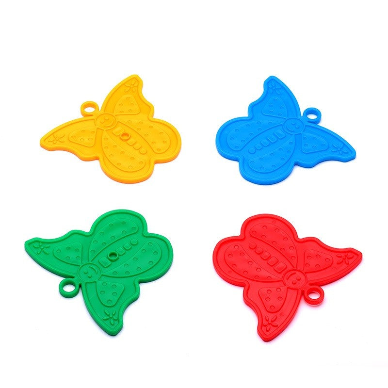 Set 4 Greutati pentru Baloanele cu Heliu, Vivimall, 30 grame, Plastic, Forma Fluture, Multicolor - vivimall.ro