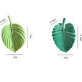 Set 4 Magneti de Frigider, Vivimall, Model Frunze, din ABS si Magnet, Verde - vivimall.ro