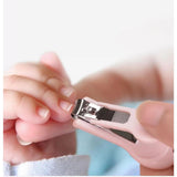 Set 4 Piese Ingrijire Unghii Bebelusi, Vivimall, din ABS+Otel Inoxidabil, Cutie de Depozitare Tip Bufnita, de la 0 Luni, 11.5 x 5 x 11.5 cm, Roz - vivimall.ro