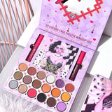 Set 4 Produse de Machiaj, KEVIN &amp; COCO, Black-White Witch, 22 culori, 19.7 x 21.2 x 2.5 cm