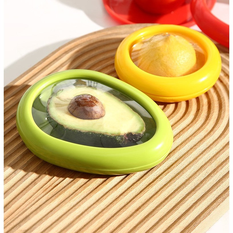 Set 4 Recipiente Pentru Pastrarea Proaspata A Legumelor, Cutii Portabile Sigilate Anti-Oxidare, 4 Forme Diferite Pentru Legume Sau Fructe, Culori Diferite - vivimall.ro