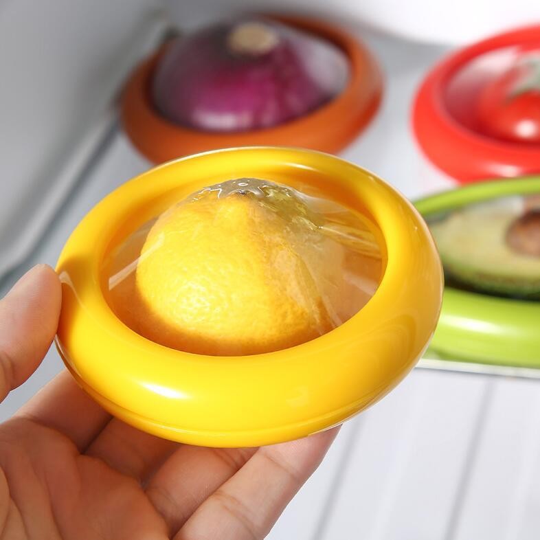 Set 4 Recipiente Pentru Pastrarea Proaspata A Legumelor, Cutii Portabile Sigilate Anti-Oxidare, 4 Forme Diferite Pentru Legume Sau Fructe, Culori Diferite - vivimall.ro