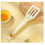 Set 4 Ustensile De Bucatarie, Pentru Copii, Din Silicon, Termorezistente, Design Animat, 13 X 24 X 5 Cm, Bej - vivimall.ro