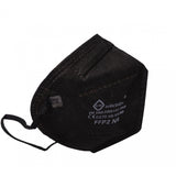 Set 40 bucati Masca de protectie faciala, Flippy, de unica folosinta pentru adulti, FFP2, KN95 CE 0370, 5 straturi, nesterila, ambalaj individual, Negru - vivimall.ro