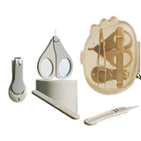 Set 4in1 de Ingrijire Unghii pentru Bebelusi, Vivimall, Cutie de Depozitare Dinozaur Transparent, 0-6 Ani, 11.5 x 9 x 3 cm, Bej - vivimall.ro