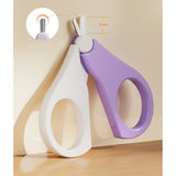 Set 4in1 de Ingrijire Unghii pentru Bebelusi, Vivimall, Cutie de Depozitare Texturata, 0-6 Ani, 13.6x8x2 cm, Mov - vivimall.ro