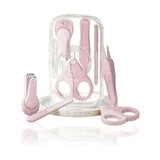 Set 4in1 de Ingrijire Unghii pentru Bebelusi, Vivimall, Cutie de Depozitare Texturata, 0-6 Ani, 13.6x8x2 cm, Roz - vivimall.ro