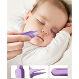 Set 4in1 de Ingrijire Unghii pentru Bebelusi, Vivimall, Cutie de Depozitare Transparenta, 0-6 Ani, 13.6x8x2 cm, Mov - vivimall.ro