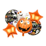 Комплект от 5 балона с тиквени призраци | HalloweenVibes