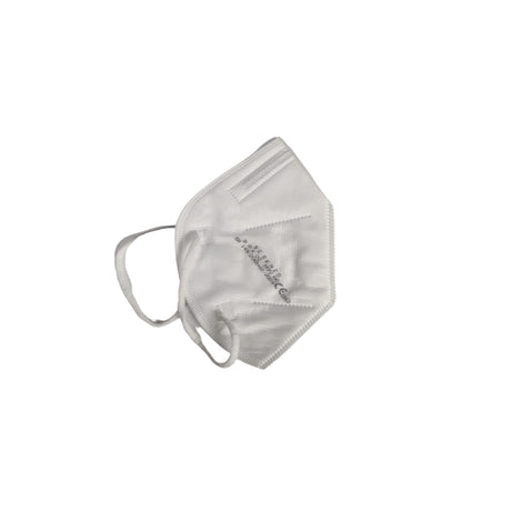 Set 5 bucati Masca de protectie faciala, de unica folosinta, FFP2 CE 2163, 5 straturi, nesterila, ambalaj individual, Alb - vivimall.ro