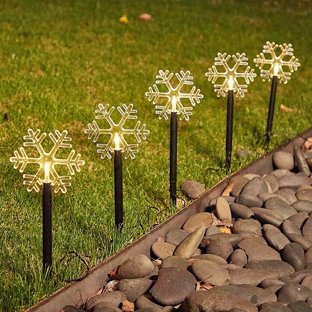 Set 5 Lampi Solare Led De Exterior Tip Fulg Pentru Gradina 35.5 Cm