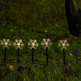 Set 5 Lampi solare LED de exterior Tip Fulg pentru gradina Vivimall, 35.5 cm, Alb Cald - vivimall.ro