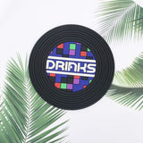 Set 5 Suporturi pentru Pahare, Filppy, din PVC, Diametru 9 cm, Rezistent la Caldura, Multicolor - vivimall.ro