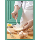 Set 5 Ustensile de Bucatarie, Vivimall, din Silicon+Inox, Termorezistente, Antiaderente, 28 x 26 x 2 cm, Alb Maro - vivimall.ro