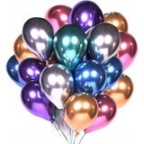 Set 50 Baloane din Latex Chrome, Vivimall, Model Party, 23 cm, Multicolor, 2.2 g - vivimall.ro