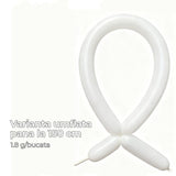 Baloane de Modelaj, Flippy, Set 50 bucati, Model Standard, din Latex, 30 x 1.5 cm, 1.8 g per unitate, pana la 150 cm, Alb - vivimall.ro