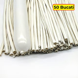 Baloane de Modelaj, Flippy, Set 50 bucati, Model Standard, din Latex, 30 x 1.5 cm, 1.8 g per unitate, pana la 150 cm, Alb - vivimall.ro