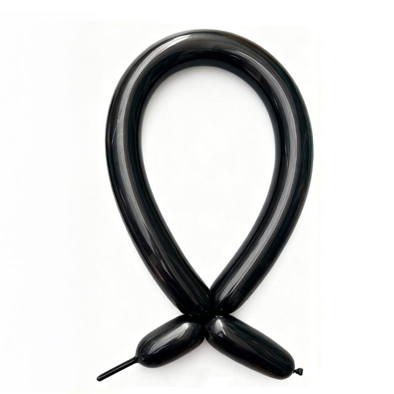 Baloane de modelaj Flippy din latex negru, set 50 bucăți, formă cilindrică 30 cm, vedere generală