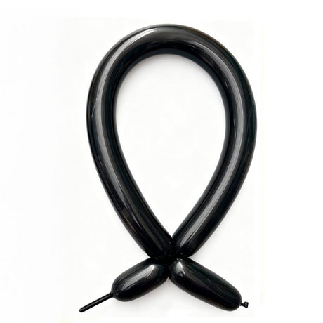 Baloane de modelaj Flippy din latex negru, set 50 bucăți, formă cilindrică 30 cm, vedere generală