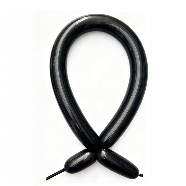Baloane de modelaj Flippy din latex negru, set 50 bucăți, formă cilindrică 30 cm, vedere generală