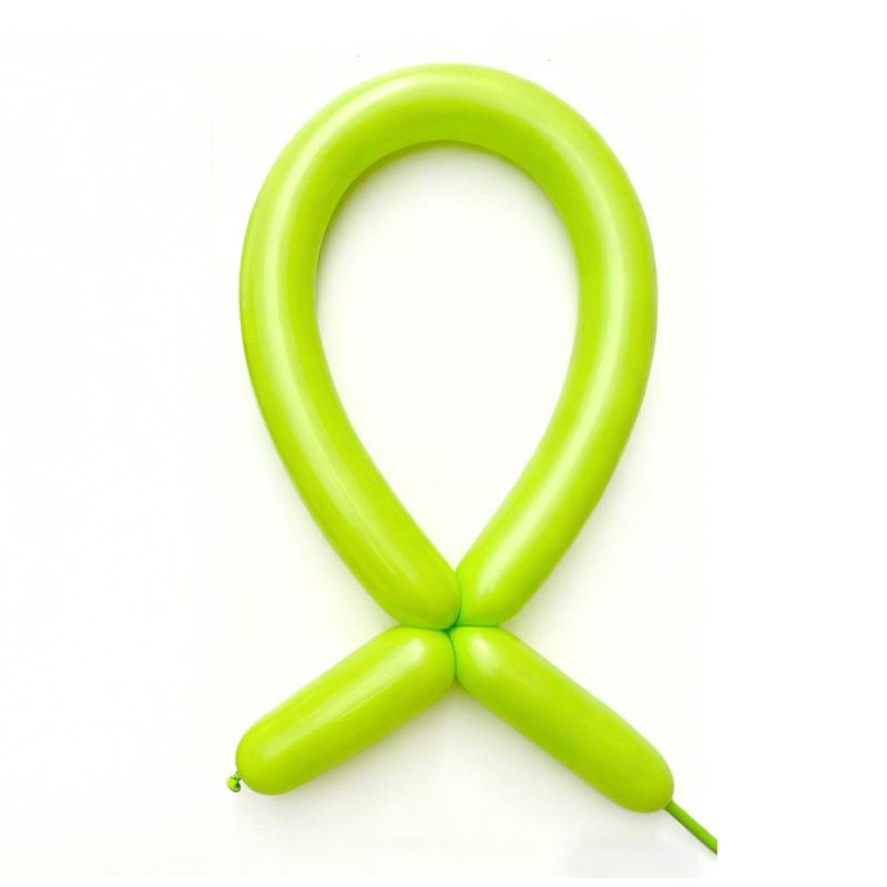 Baloane de Modelaj, Flippy, Set 50 bucati, Model Standard, din Latex, 30 x 1.5 cm, 1.8 g per unitate, pana la 150 cm, Verde deschis - vivimall.ro