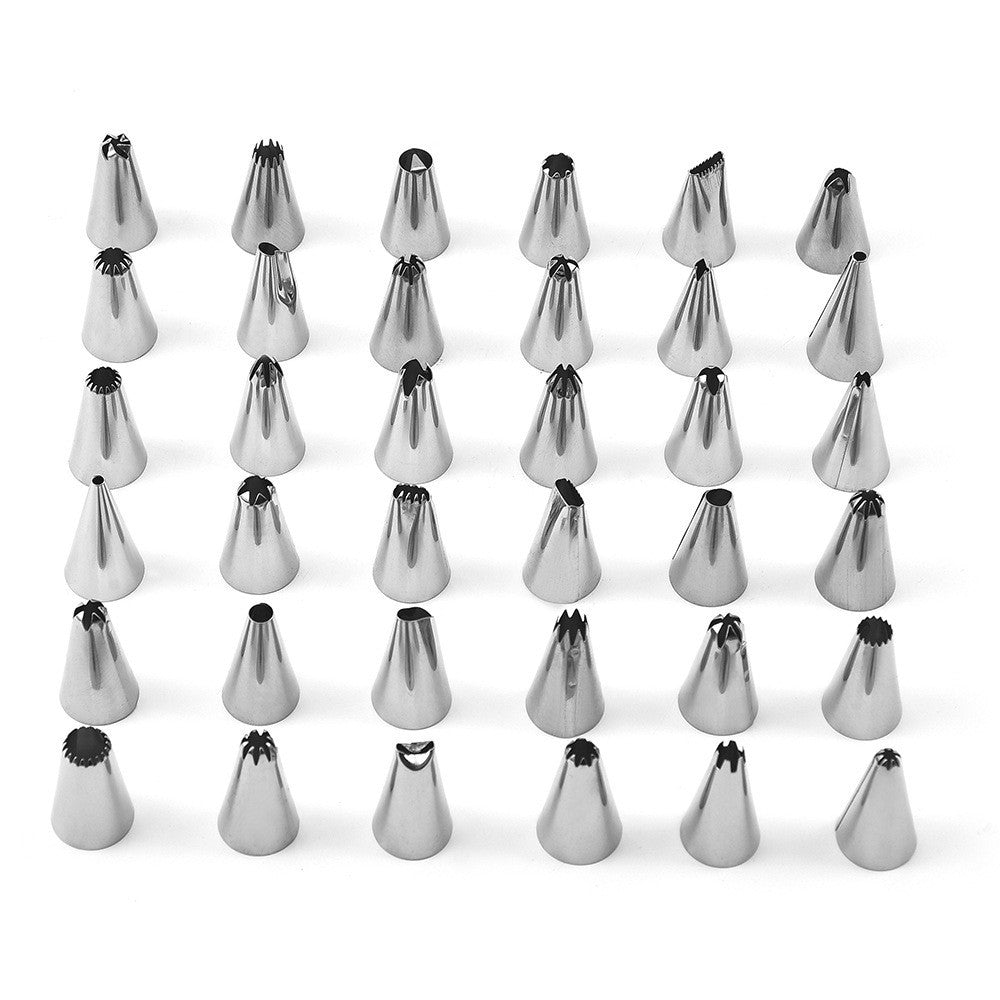 Set 55 Piese Ustensile Pentru Ornare Prajituri, Din Plastic Si Otel Inoxidabil, Multicolor - vivimall.ro