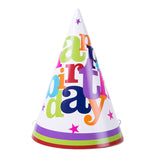 Set 6 Coifuri Happy Birthday, Vivimall, pentru Petrecere, Tematica Aniversare, 19x15 cm, Multicolor - vivimall.ro