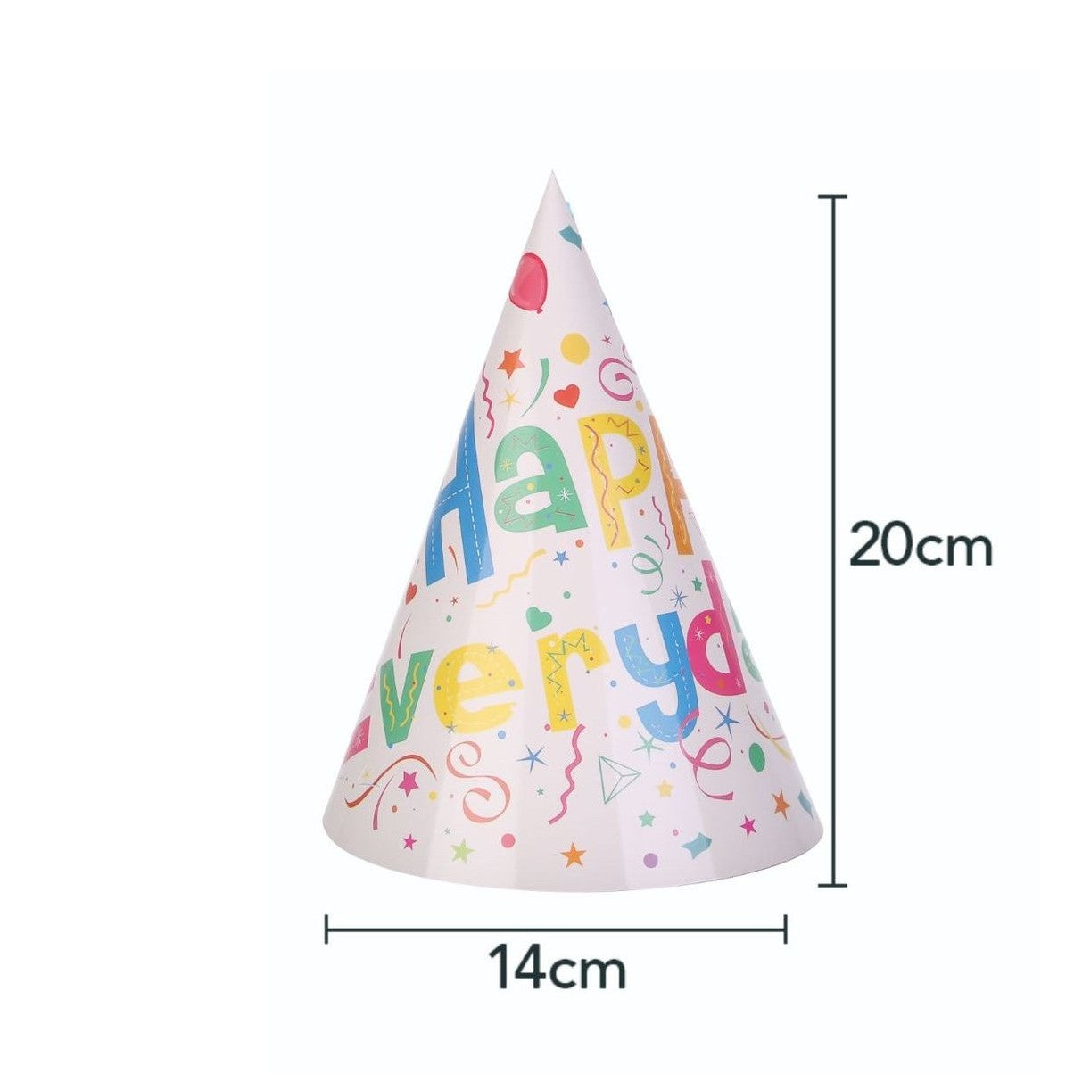 Set 6 Coifuri Happy Everyday, Vivimall, pentru Petrecere, 20x14 cm, Multicolor - vivimall.ro