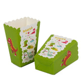 Set 6 Cutii de Popcorn, Vivimall, Colectia Dino Park, 9 x 13 cm, din Carton, Multicolor - vivimall.ro