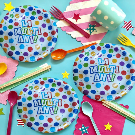 Set 6 Farfurii Carton La Multi Ani 23 Cm | CheerTime - vivimall.ro