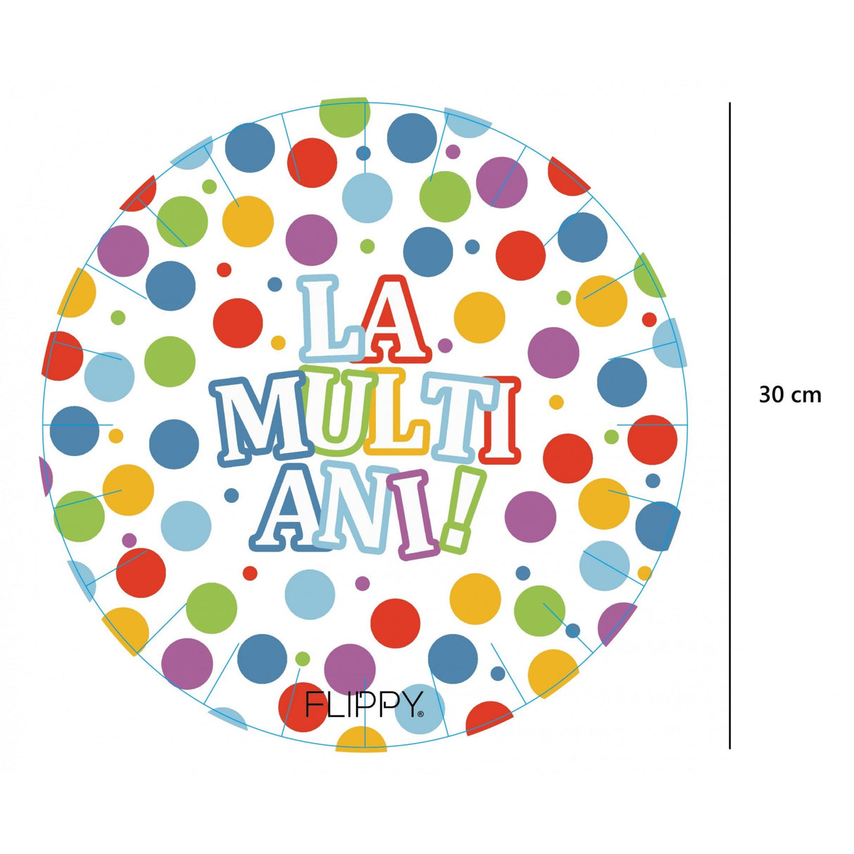 Set 6 Farfurii Carton La Multi Ani 30 Cm | CheerTime 2 - vivimall.ro