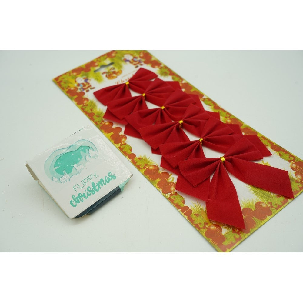 Set 6 fundite pentru brad, Rosii, clasice , 7 x 8 cm, din poliester, Vivimall - vivimall.ro