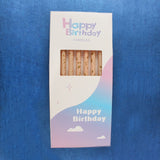 Set 6 Lumanari Lungi, Vivimall, din Parafina, 10 x 0.5 cm, Happy Birthday, Oranj Pal - vivimall.ro