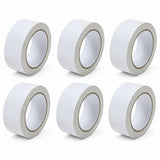 Set 6 role bandă adezivă low noise albă pentru ambalare colete, 5 cm × 66 m, vedere de ansamblu