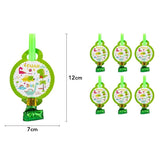 Set 6 Suflatori, Vivimall, Colectia Dino Park, 12 x 7 cm, din Carton/Plastic/Hartie, Multicolor - vivimall.ro