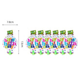 Set 6 Suflatori Happy Birthday, Vivimall, pentru Petrecere, Tematica Aniversare, 13x7.8 cm, Multicolor - vivimall.ro