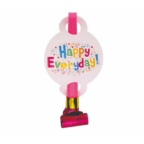 Set 6 Suflatori Happy Everyday, Vivimall, pentru Petrecere, 20 x 17 cm, Multicolor - vivimall.ro