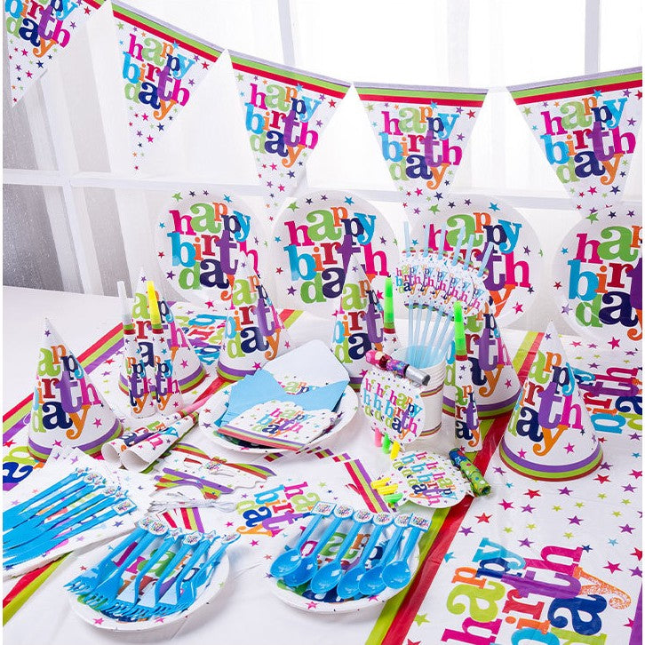 Set 6 Trompete Happy Birthday, Vivimall, pentru Petrecere, Tematica Aniversare, 18.3x5 cm, Multicolor - vivimall.ro