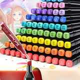 Set Cutie 60 Markere, Vivimall, cu Alcool, Artist Markers, Cutie Plastic cu Maner, Vivimall, Multicolor - vivimall.ro