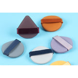 Set 7 Bureti de Machiaj Triunghi Vivimall, Reutilizabili, Utilizare Umeda sau Uscata, 5.5 x 5.5 x 1.3 cm, Powder Puff, Multicolor - vivimall.ro