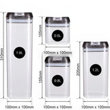Set 7 Recipiente Organizare Alimente, Inchidere Etansa, Etichete Reutilizabile, Cupe Masurare, 4 Dimensiuni Diferite, Din Plastic Dur, Transparent - vivimall.ro