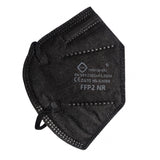 Set 80 bucati Masca de protectie faciala, Flippy, de unica folosinta pentru adulti, FFP2, KN95 CE 0370, 5 straturi, nesterila, ambalaj individual, Negru - vivimall.ro