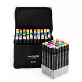 Set 80 Markere, Flippy, pe Baza de Ulei, Dublu Capat, Subtire 1mm si Gros 6 mm, Geanta Depozitare, 15 cm, Multicolor - vivimall.ro