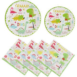 Set 9 Accesorii de Masa, Vivimall, Colectia Dino Park, 82 Piese, din Carton/Plastic/Hartie, Multicolor - vivimall.ro